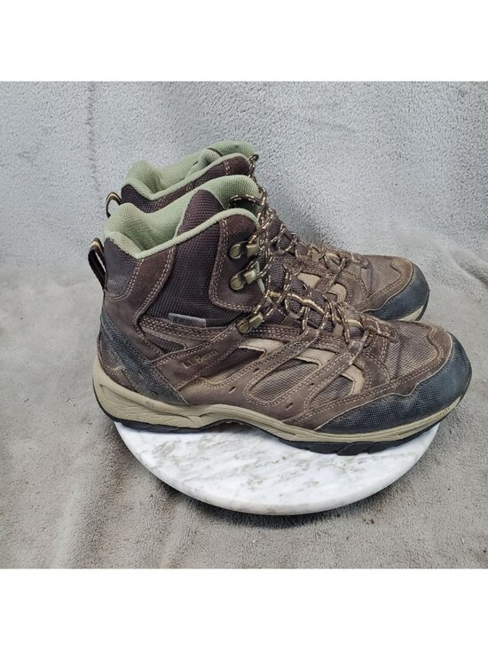 L.L. Bean Shoes Mens Size 10 Brown Leather Trail Model Hiker Boots *Read* main image 8